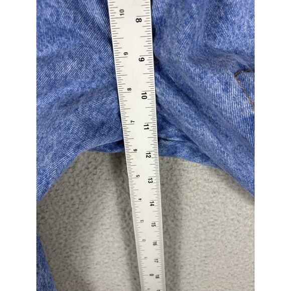 Vtg Traffic Jeans Women’s 11/12 26x28 Blue Lace Trim Fold Over Waist Cuffed - Picture 9 of 10